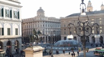 Piazza De Ferrari dal terrazzo del Teatro Carlo Felice il pomeriggio del 29 gennaio